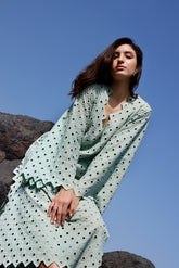 Jade Eyelet Kaftan