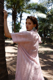 Rose Berry Embroidered Shirt Dress