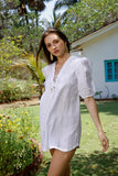 Ivory Mist Linen Dress