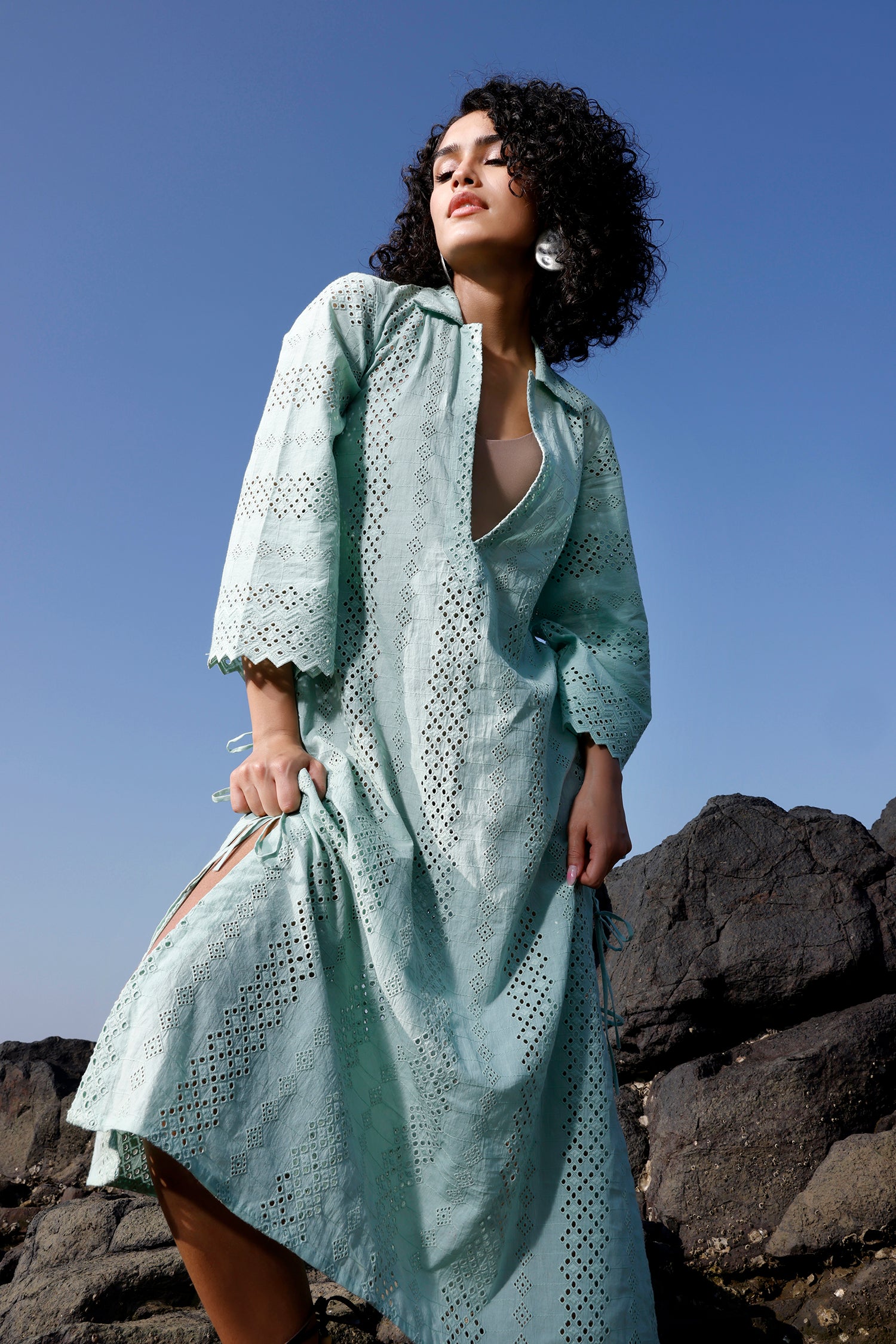 Spring Eyelet Kaftan