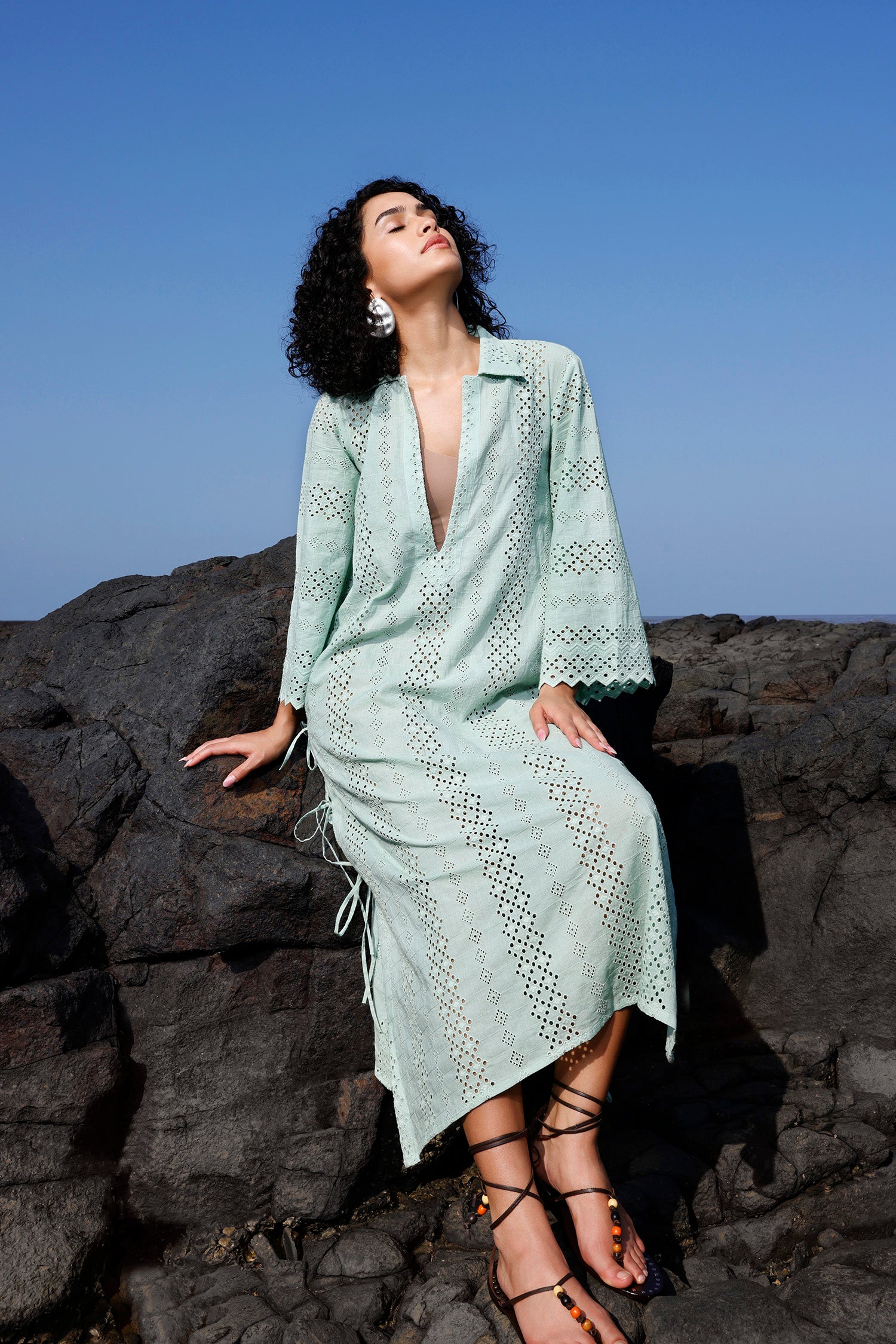 Spring Eyelet Kaftan